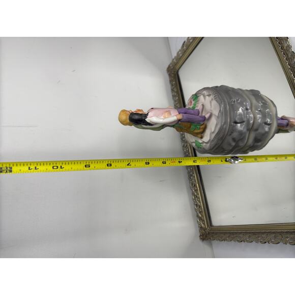 Vintage Loves Story Music Box Figurine Romantic Couple Hippie Couple Romantic - Picture 4 of 10